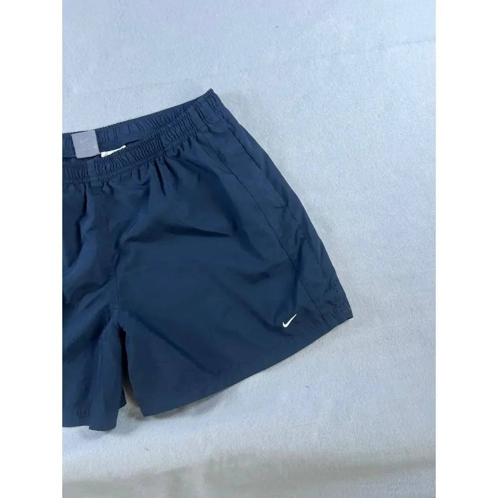 Y2k Nike Shorts Navy Blue Adult Large Running Swoosh Athletic 2000's